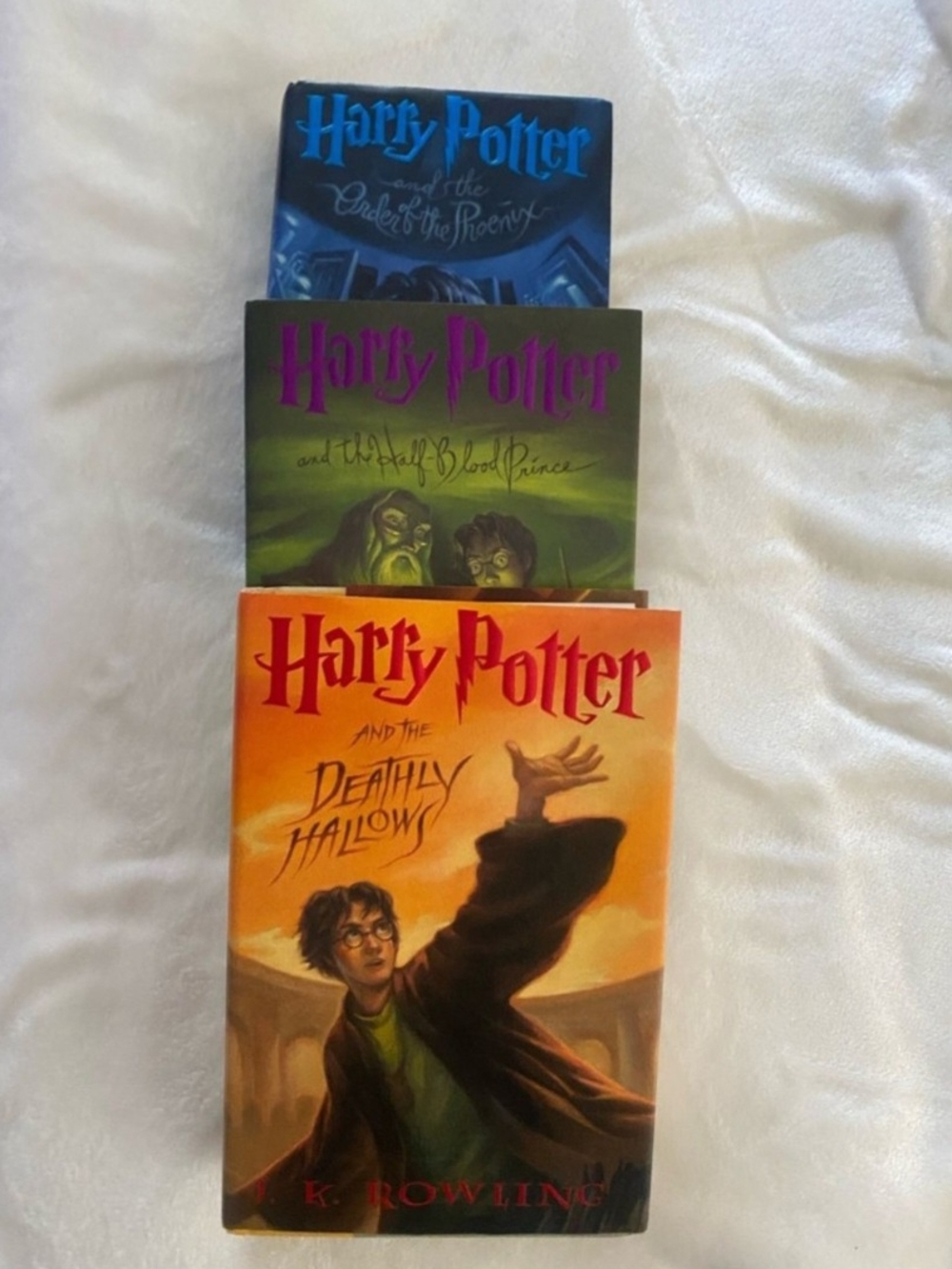 First Impressions Harry Potter Book Covers in Blue, Green, Orange